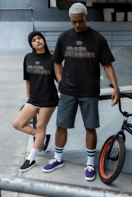 Vibewear "Just Balance" Graphic Tee