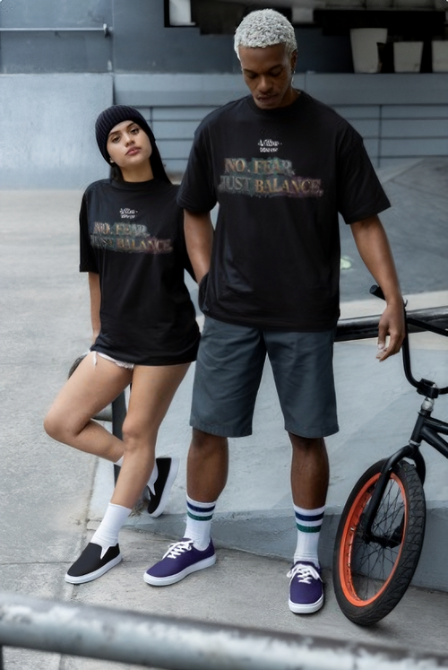 Vibewear "Just Balance" Graphic Tee